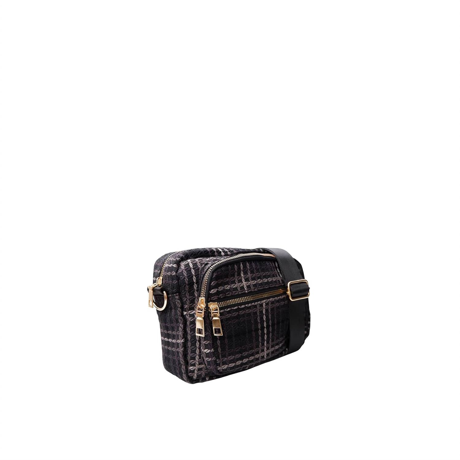 BCVANDA CHECK CROSSOVER BAG Svart