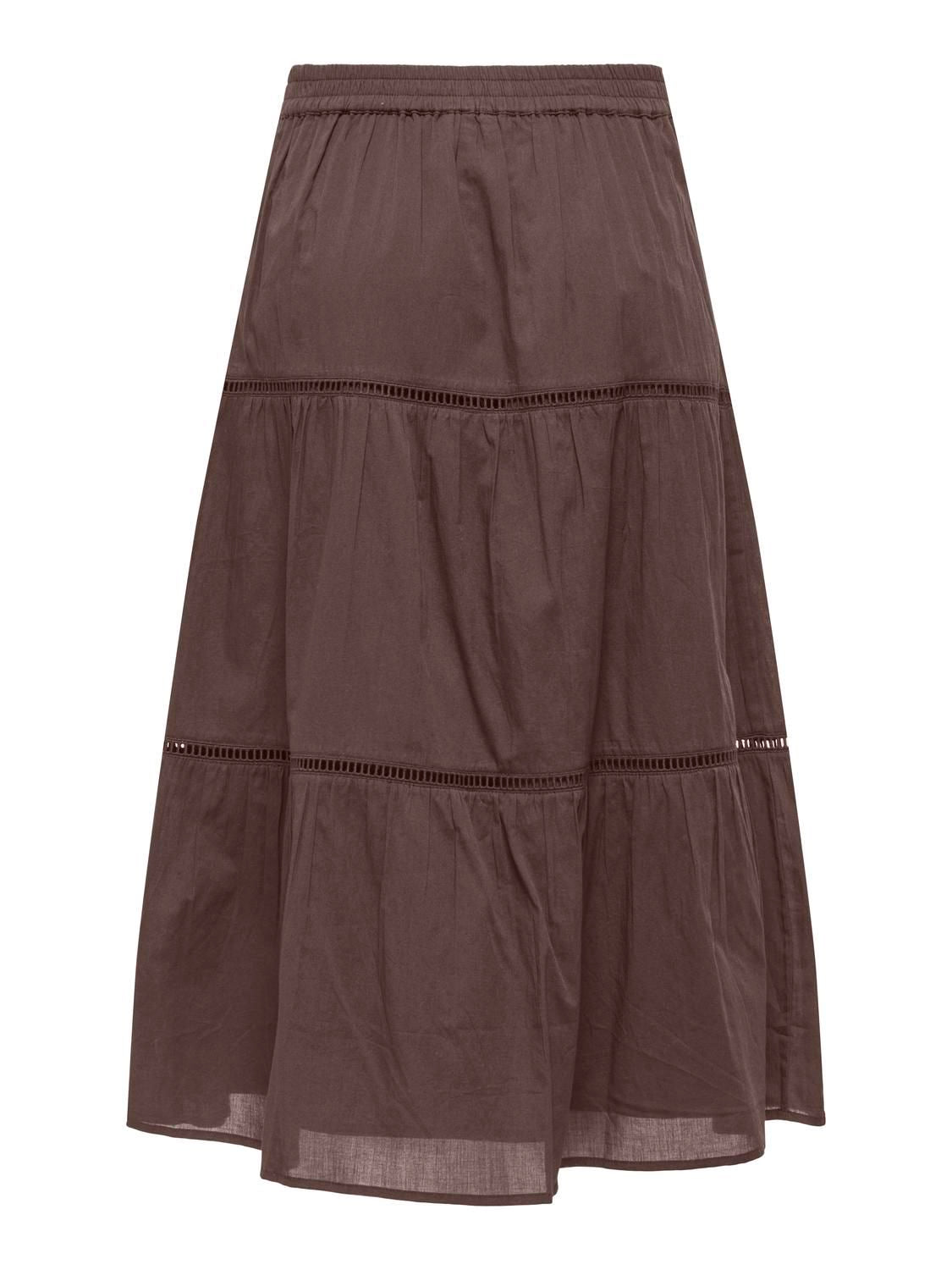 Onlisabella Long Skirt Wvn Brun