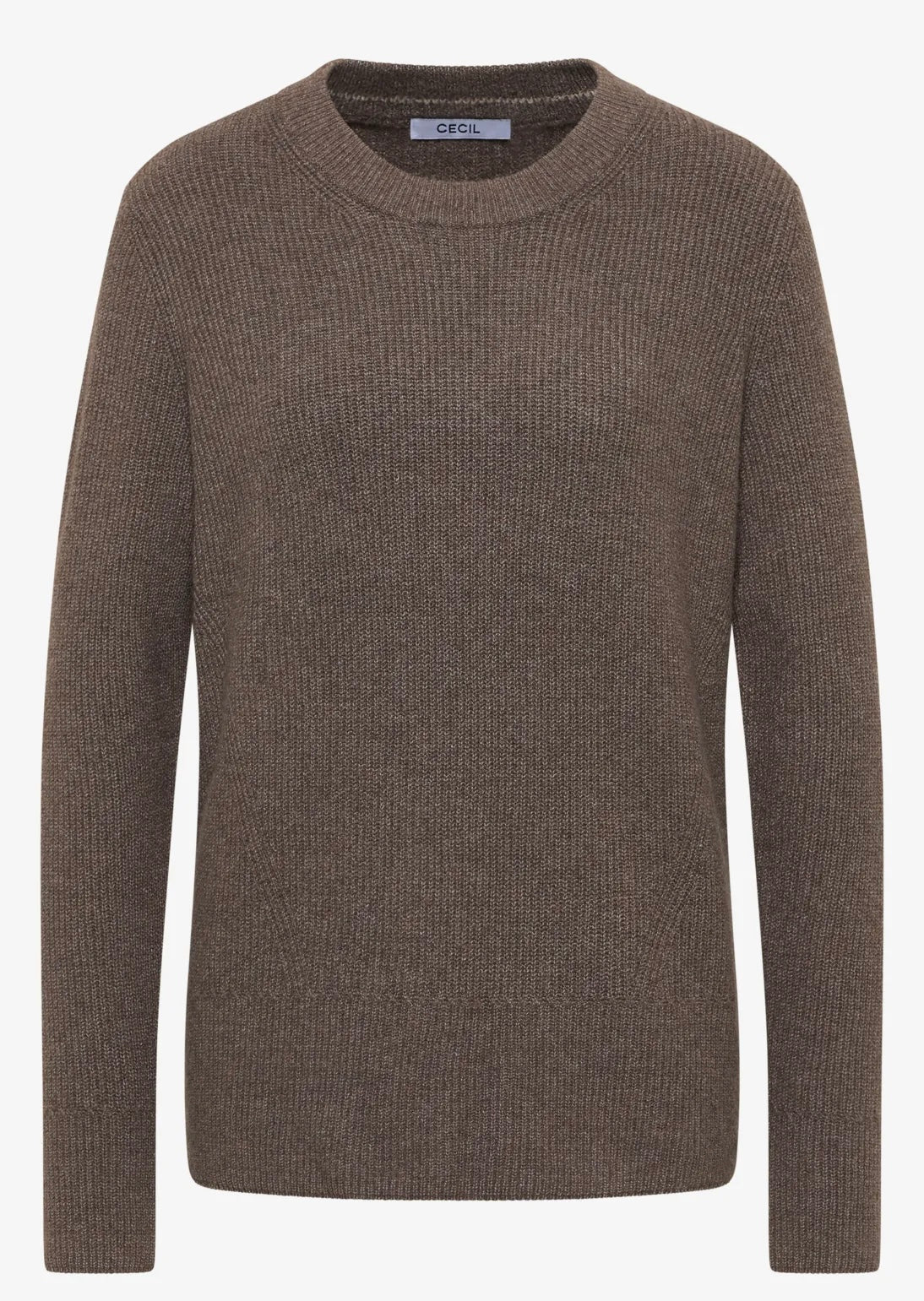 Cosy rib-mix sweater Brun