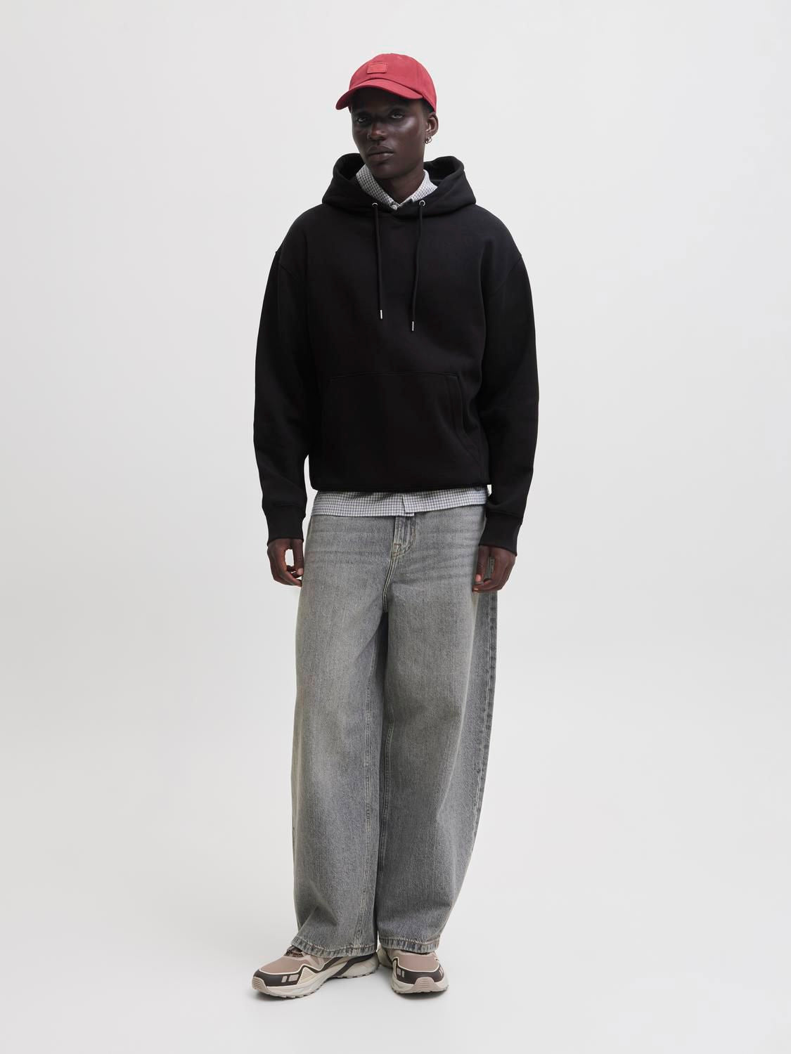 Jjeace Sweat Hood Noos Sort