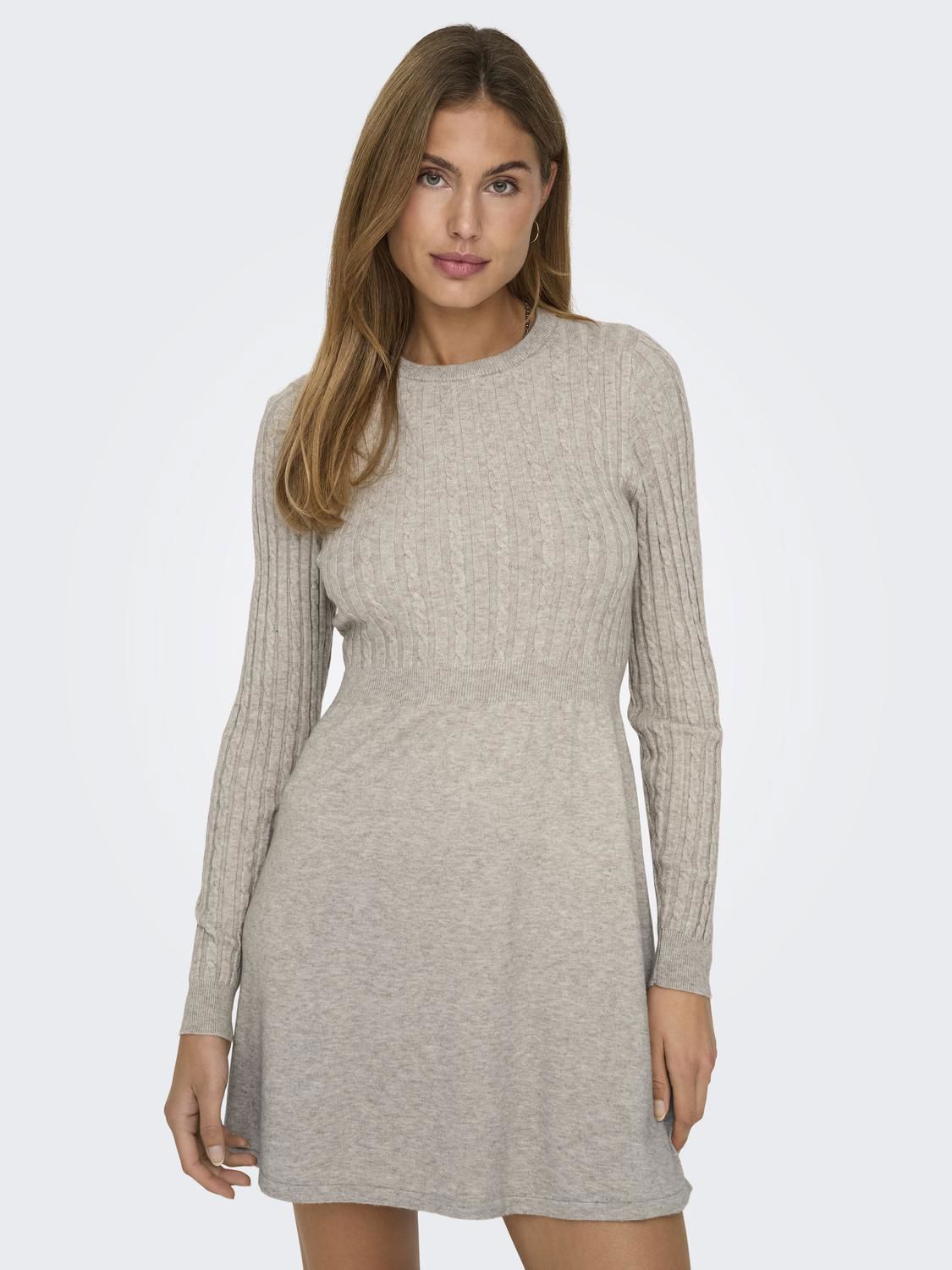Onlfia Ls Cable Dress Knt Noos Brun