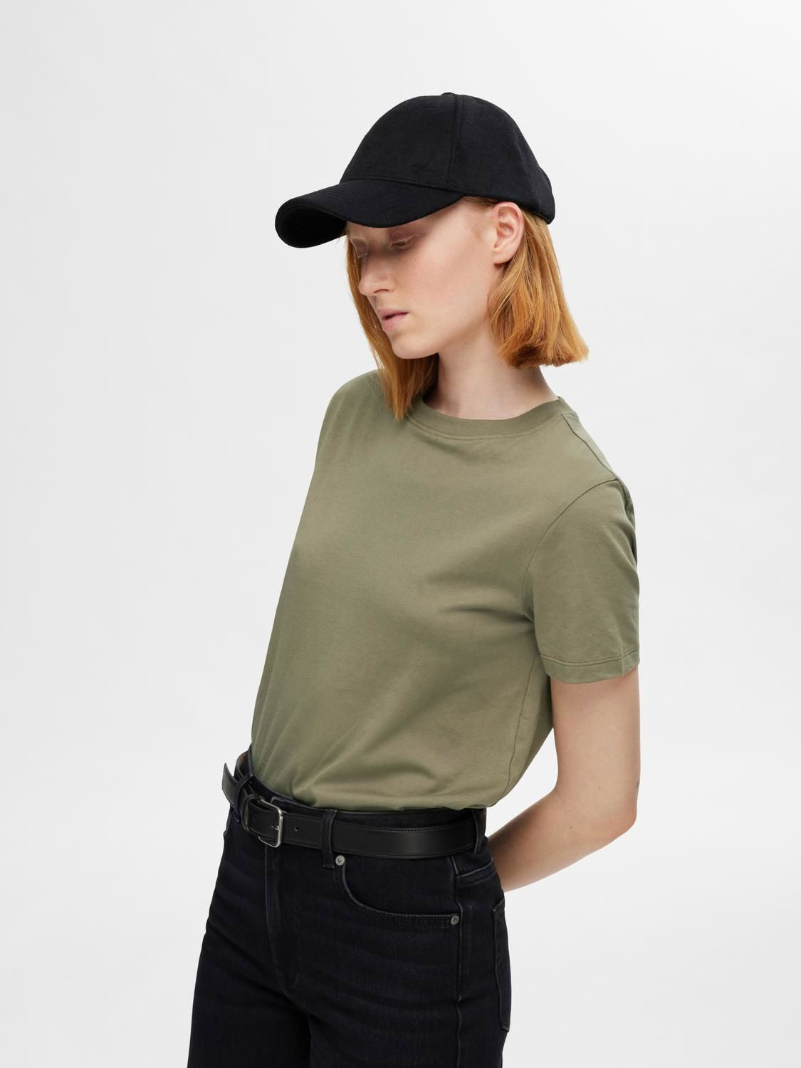 Slwmyessential Ss O-Neck Tee Noos Grønn