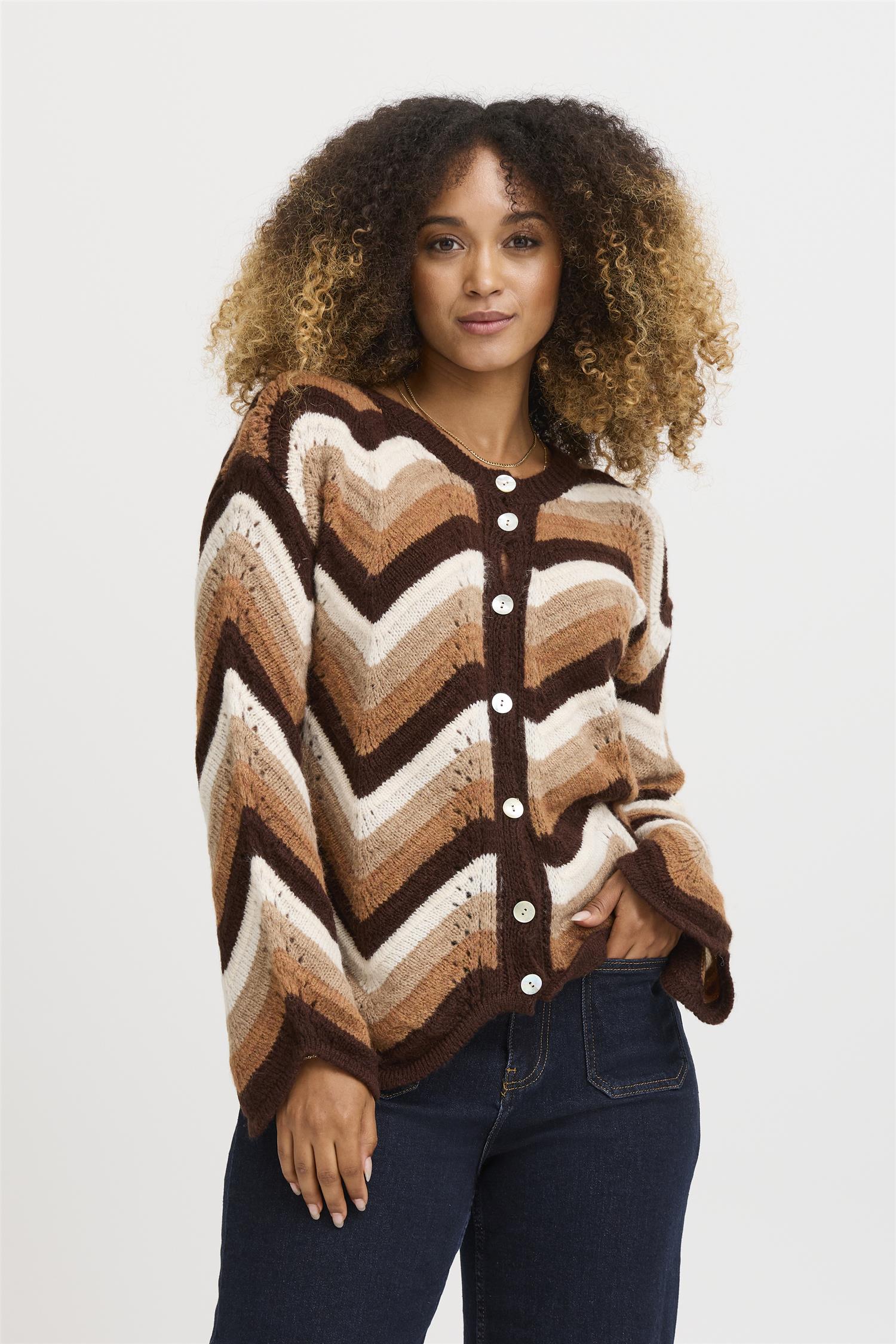 Sbbidiga Knit Cardigan Brun
