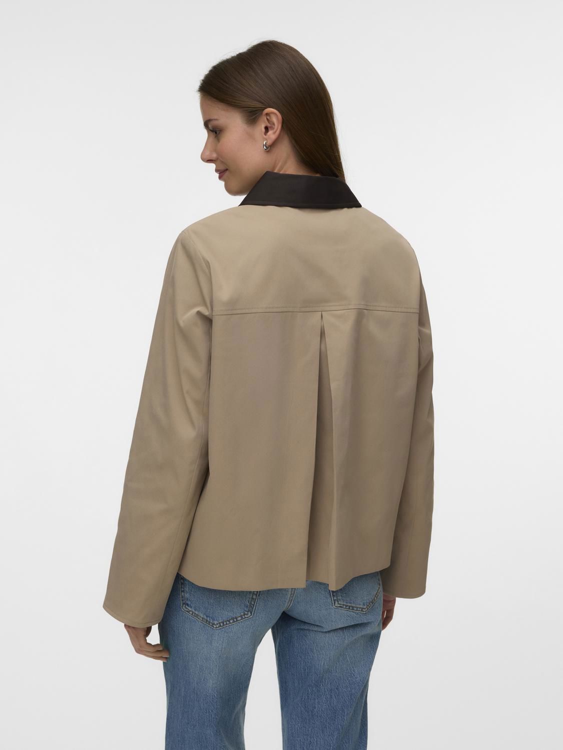 Vmchelseapoppy Short Jacket Noos Beige