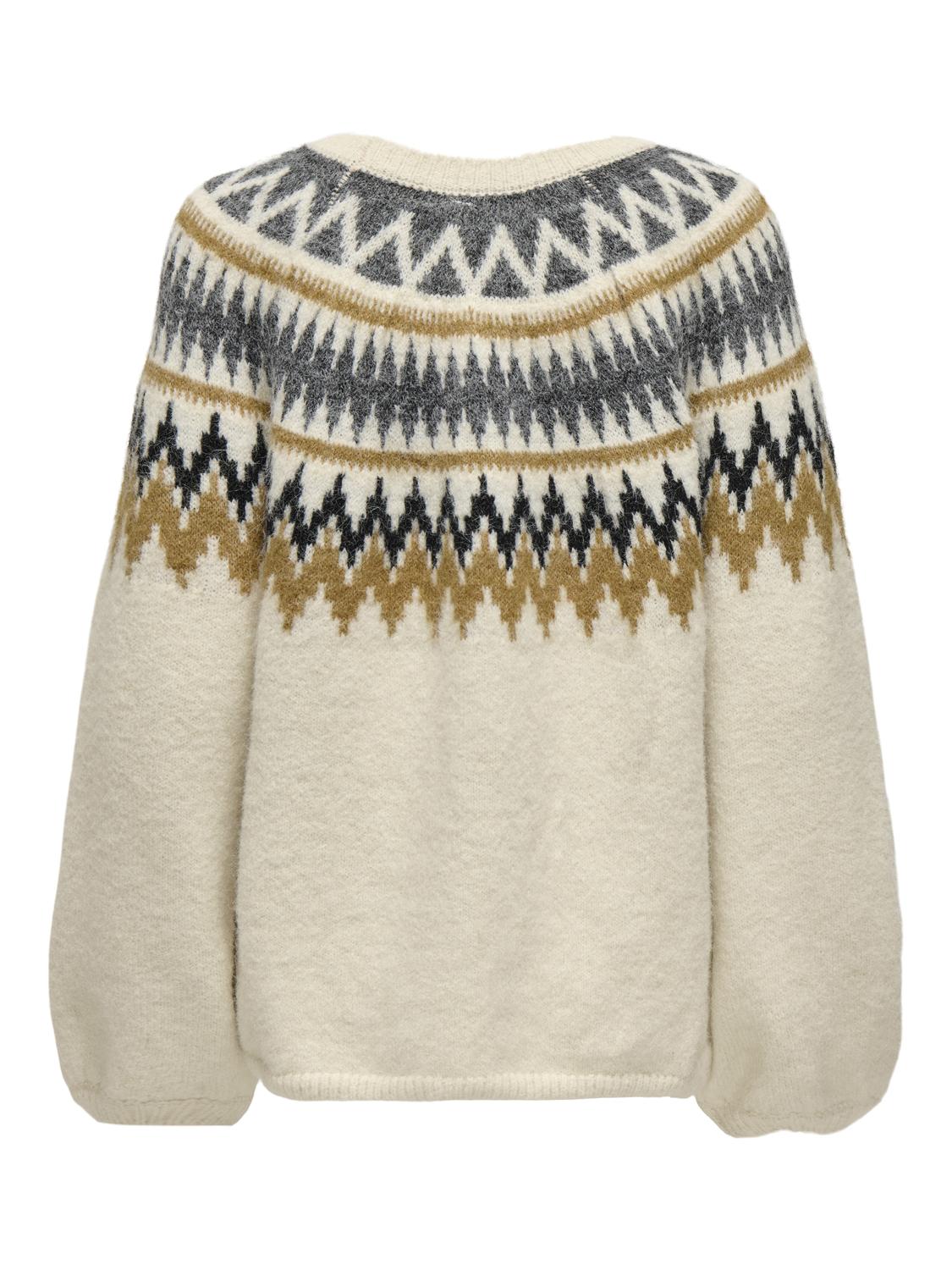 Onlreykja Ls O-Neck Knt Offwhite