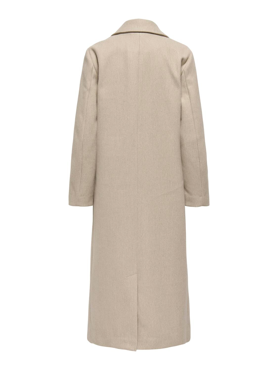 JDYVIOLA X-LONG COAT OTW HAB Lysebrun