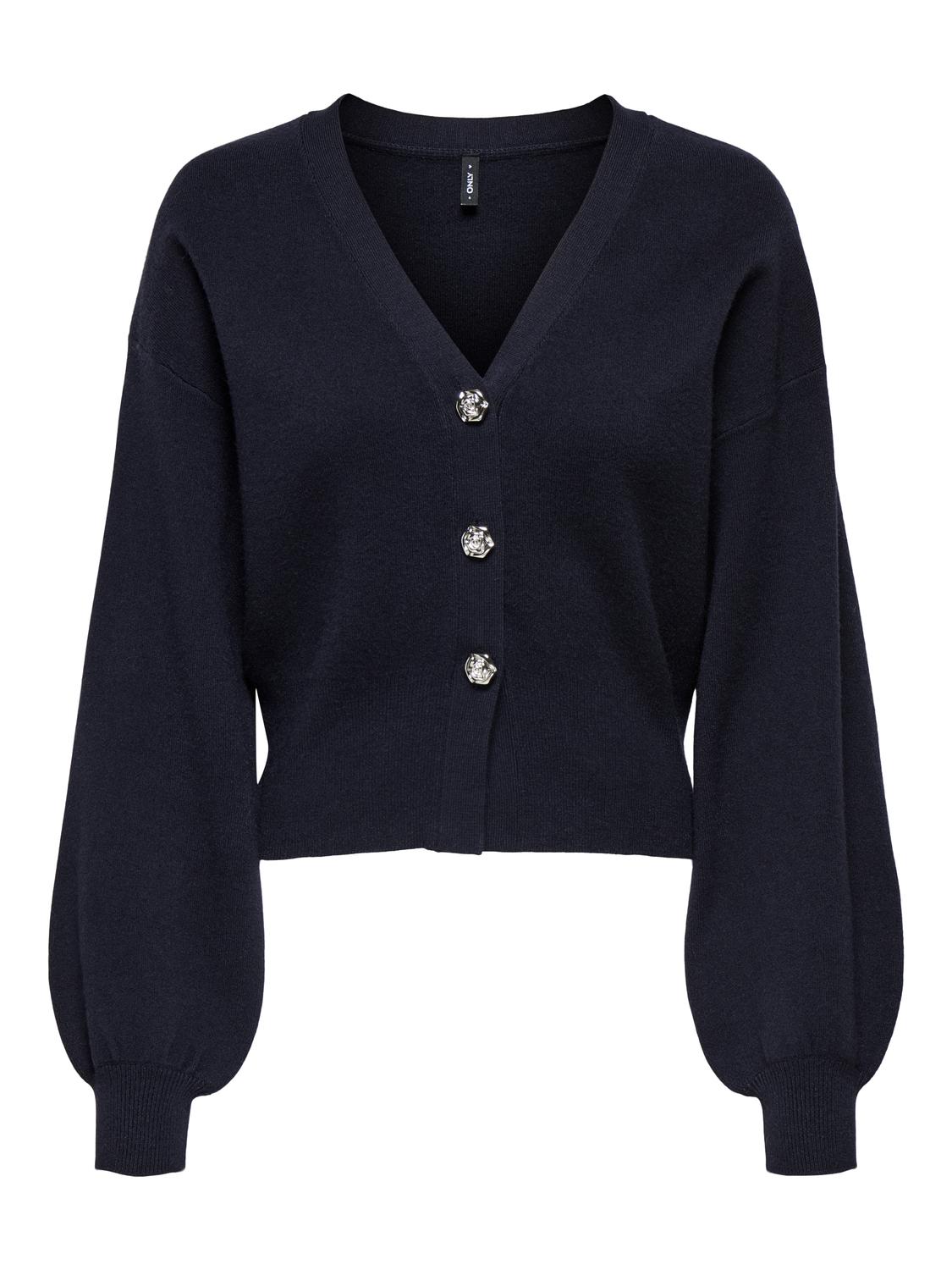 Onlibi Ls Fullneddle Cardigan Cc Knt Blå