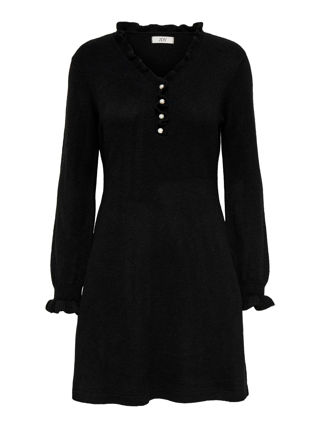 Jdyletty L/s V-Neck Frill Dress Knt Sort