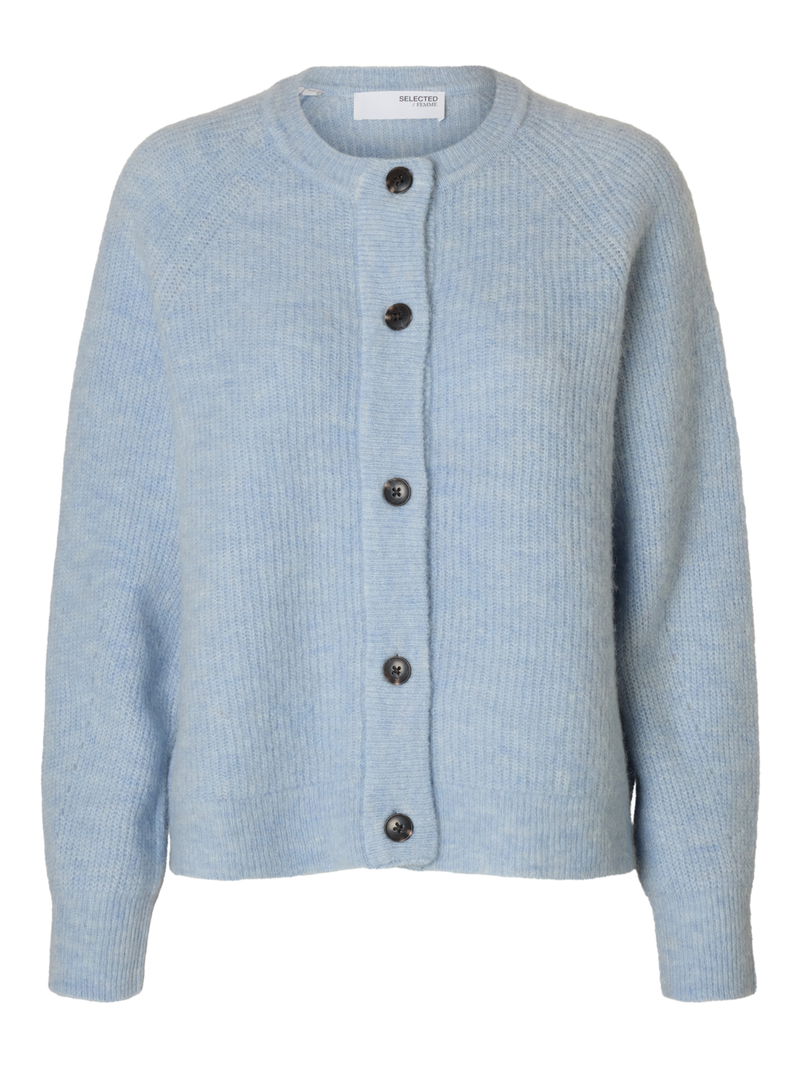 SLFLULU LS KNIT SHORT CARDIGAN NOOS Blå