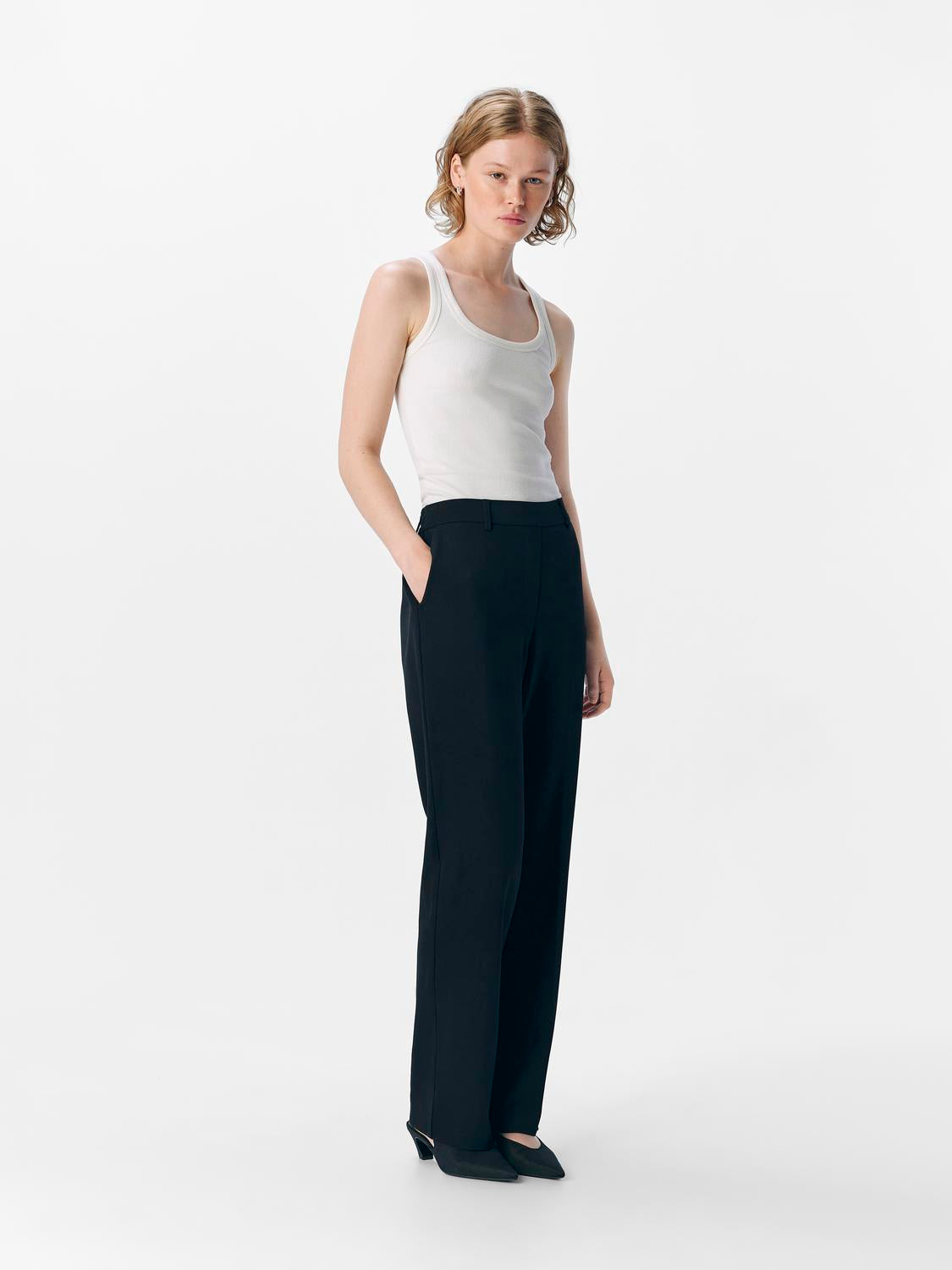 Objlisa Mw Straight Pant Noos Sort