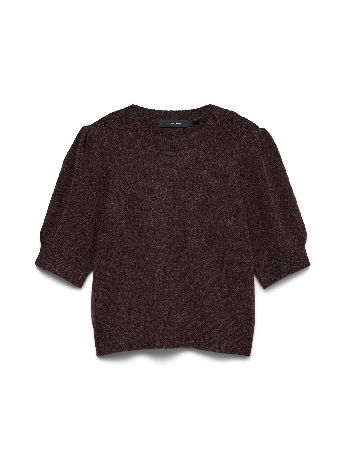 Vmdoffy 2/4 O-Neck Pullover Ga Noos Burgunder