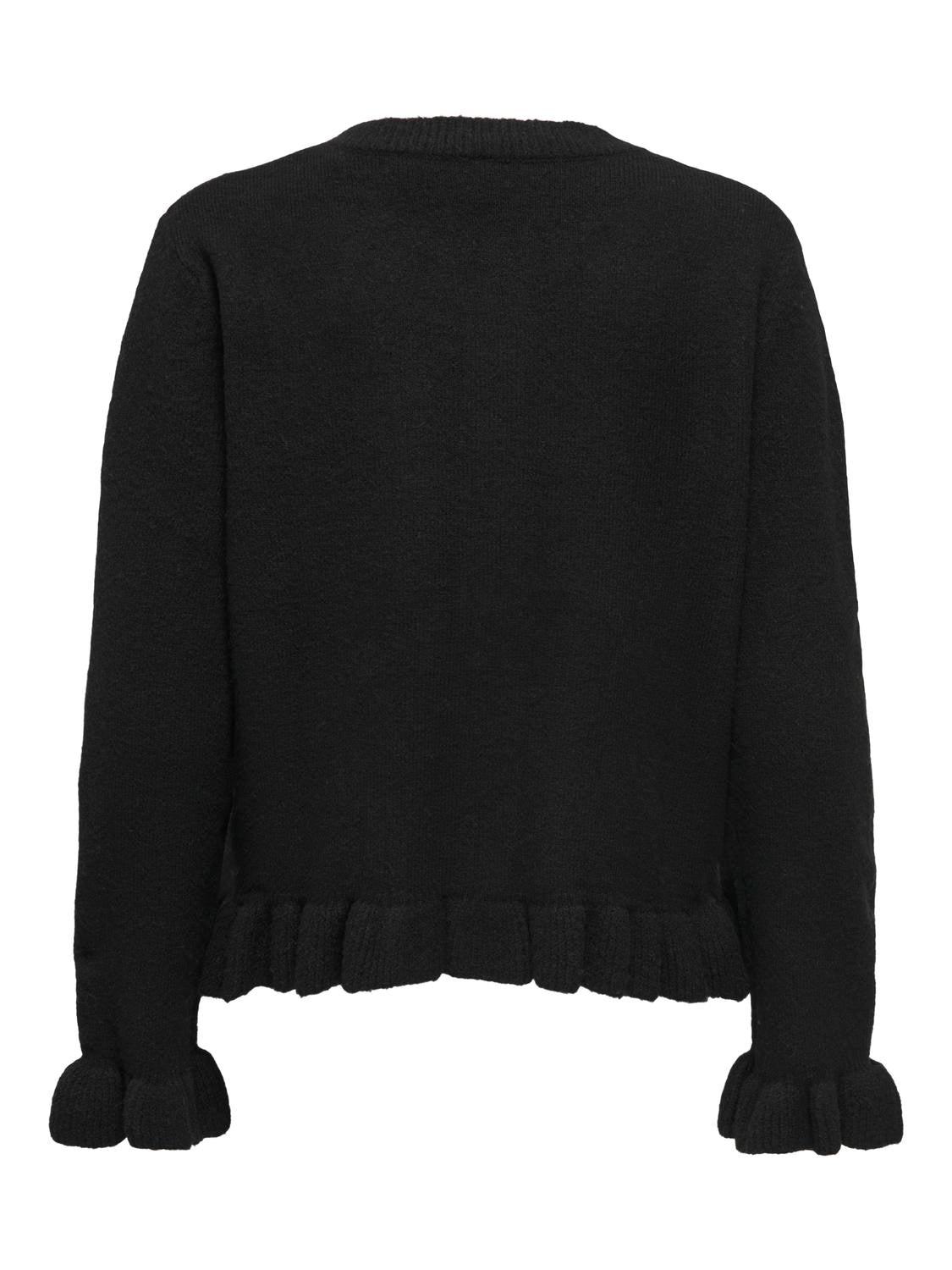 Onlrima Life Ls Fril Butto Cardi Cs Knt Sort