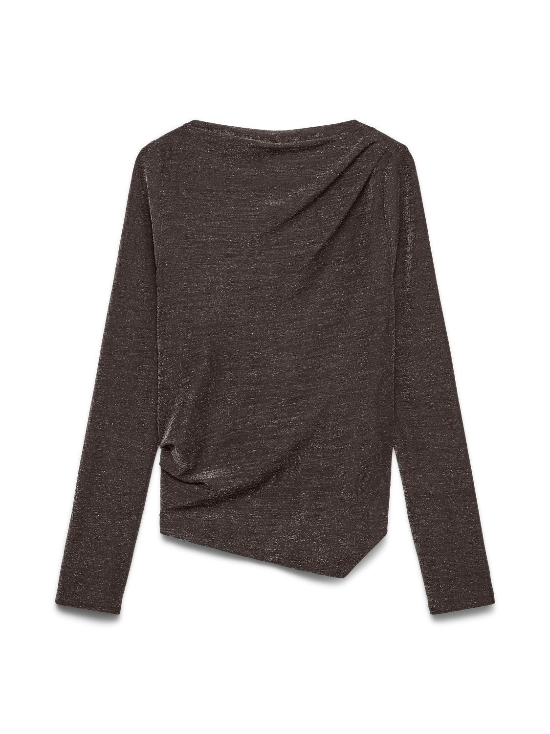 Vmmille Ls Boatneck Lx Short Top Brun