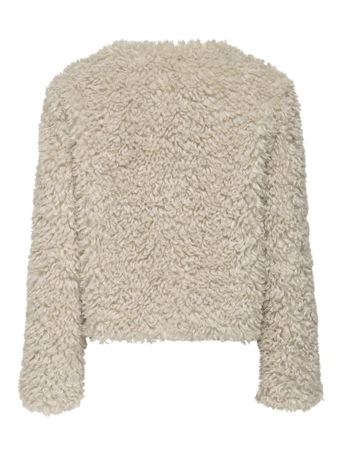 Jdyneo Faux Fur Jacket Otw Sie Beige