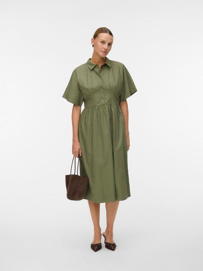 Awbarbara Ss Calf Dress Grønn