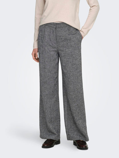 Onlbekka Life Hw Wide Wool Look Pant Tlr Grå