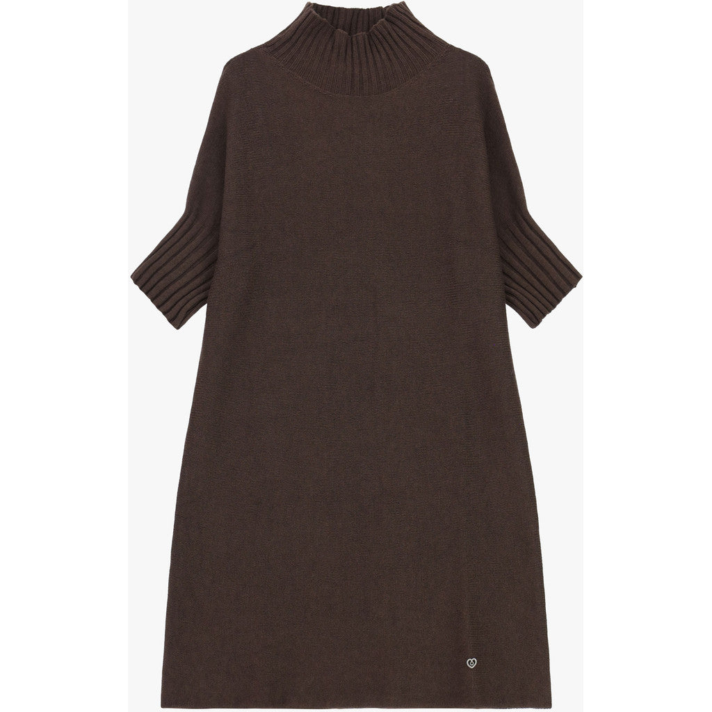 TURTLENECK DRESS Brun