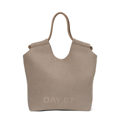 Day Woolen Tote Brun