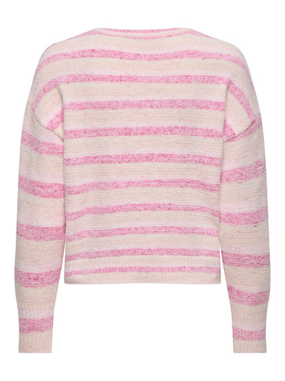 Onljohanna Ls O-Neck Cc Knt Rosa