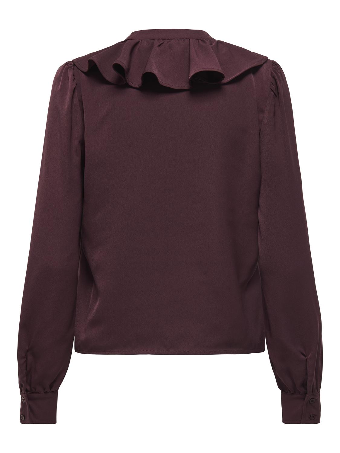 Onlthalia Life Ls V-Neck Frill Top Wvn Lilla