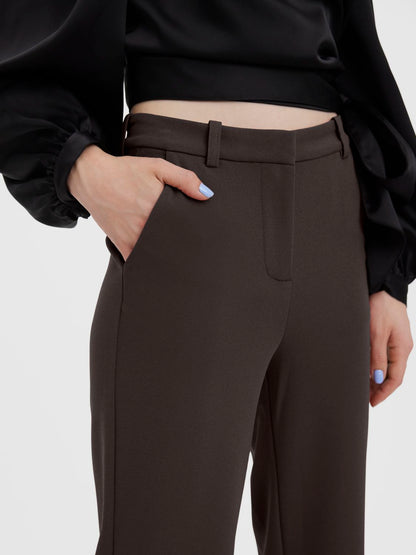 Vmzamira Mw Slim Straight Pant Noos Brun