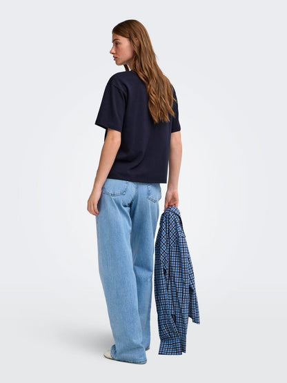 Onlsuperior Ss Oneck Loosetop Jrs Noos Blå