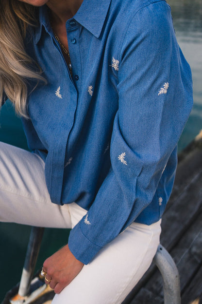 Rauspernilla Shirt Emb Blå