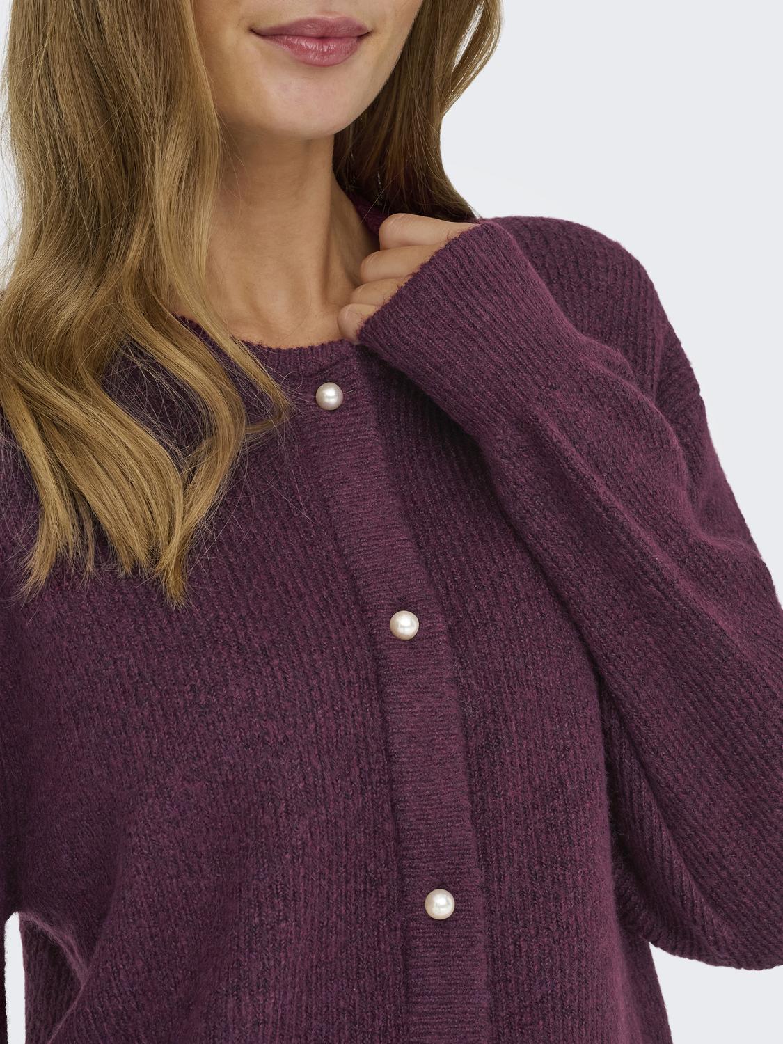 Jdylumi Life L/s Button Cardiga Knt Noos Burgunder