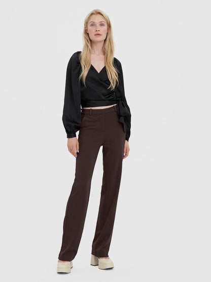 Vmzamira Mw Slim Straight Pant Noos Brun