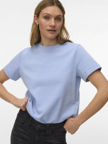 Awnaima Ss O-Neck T-Shirt Noos Blå