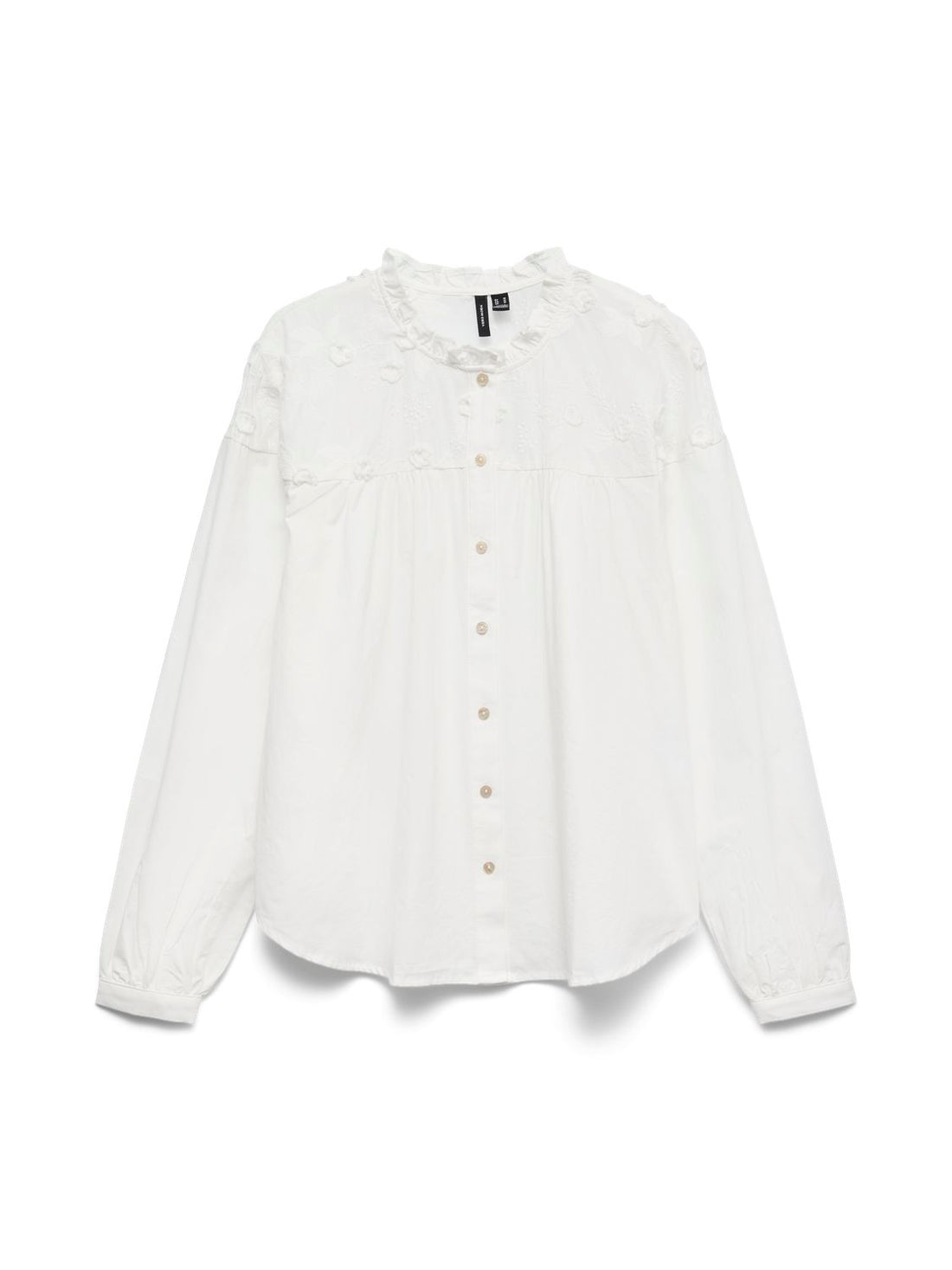 Vmtuesday L/s Detail Top Wvn Hvit