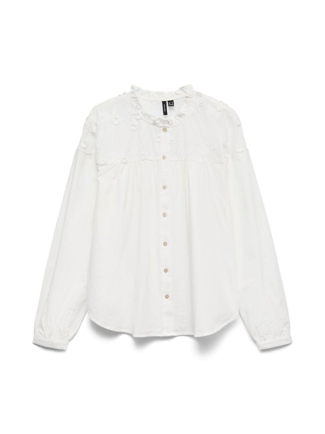 Vmtuesday L/s Detail Top Wvn Hvit