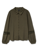 VMALVA LACE LS SHIRT WVN GA BOO Mellomgrønn