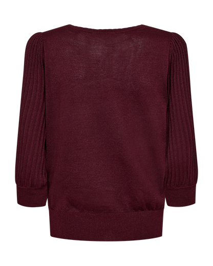 FQGLITTA-PULLOVER Burgunder