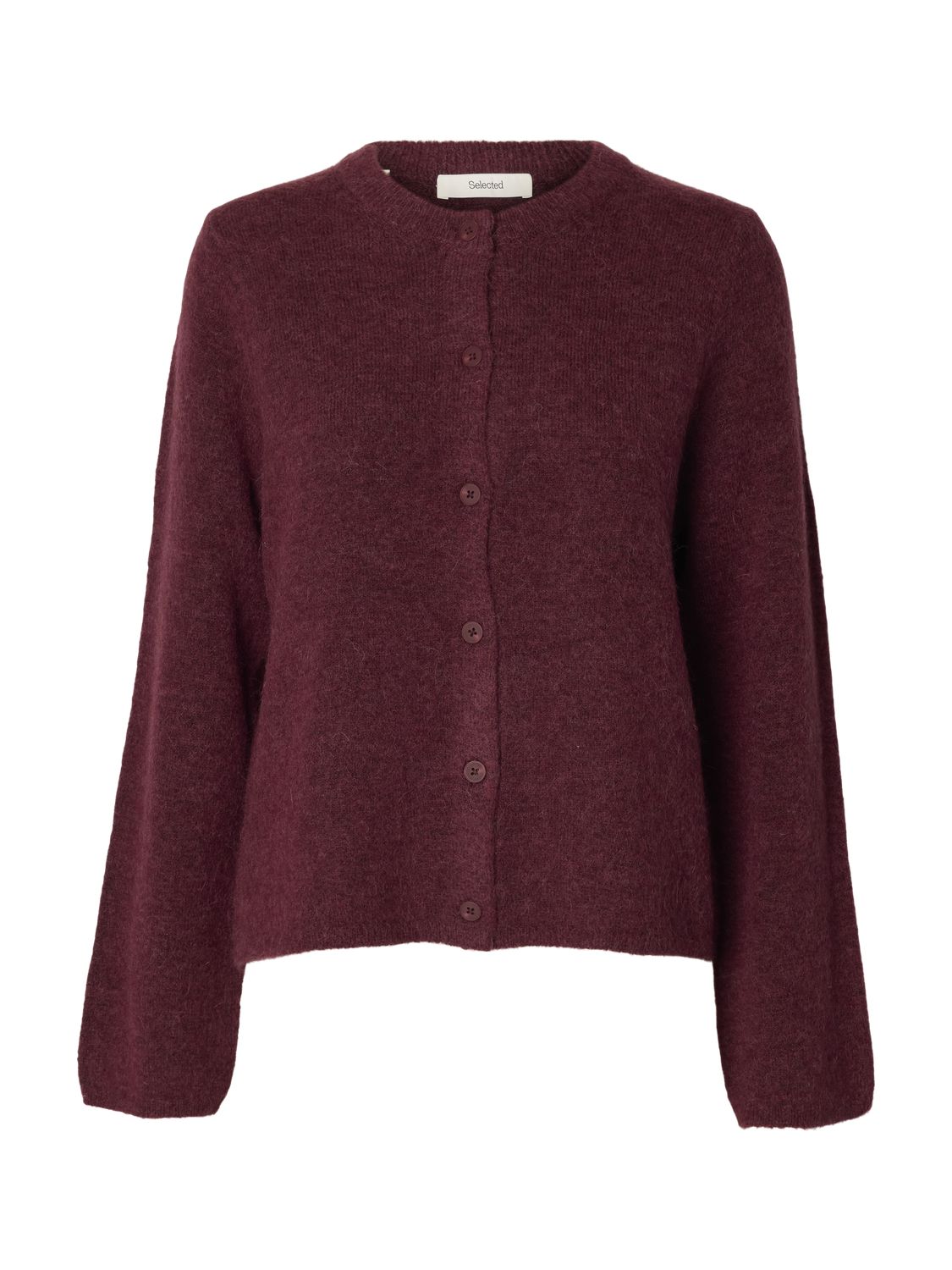 Slwlulu New Ls Knit Cardigan Noos Burgunder