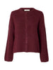 Slwlulu New Ls Knit Cardigan Noos Burgunder