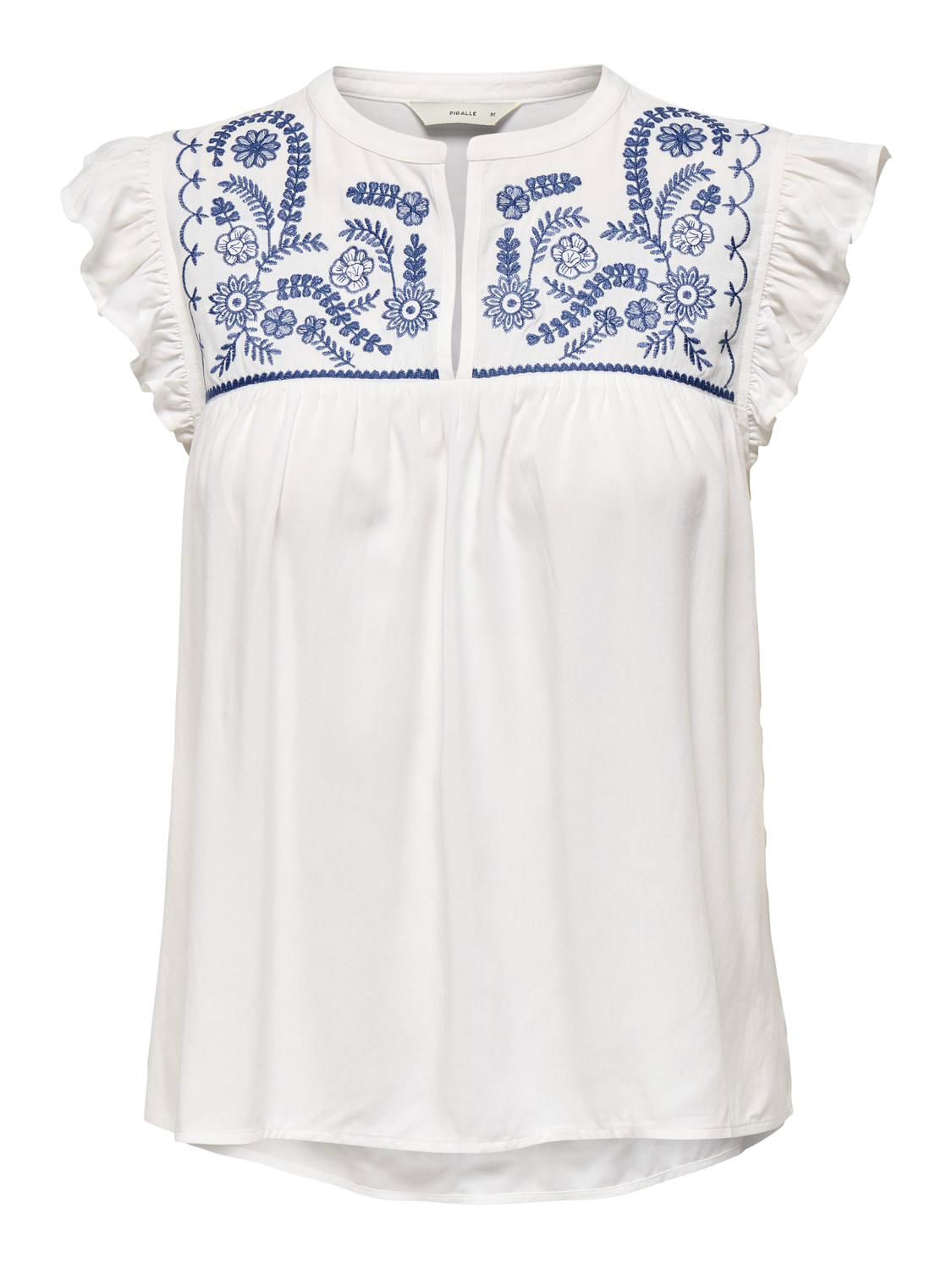 Onlvestine S/s Top Wvn Noos Hvit