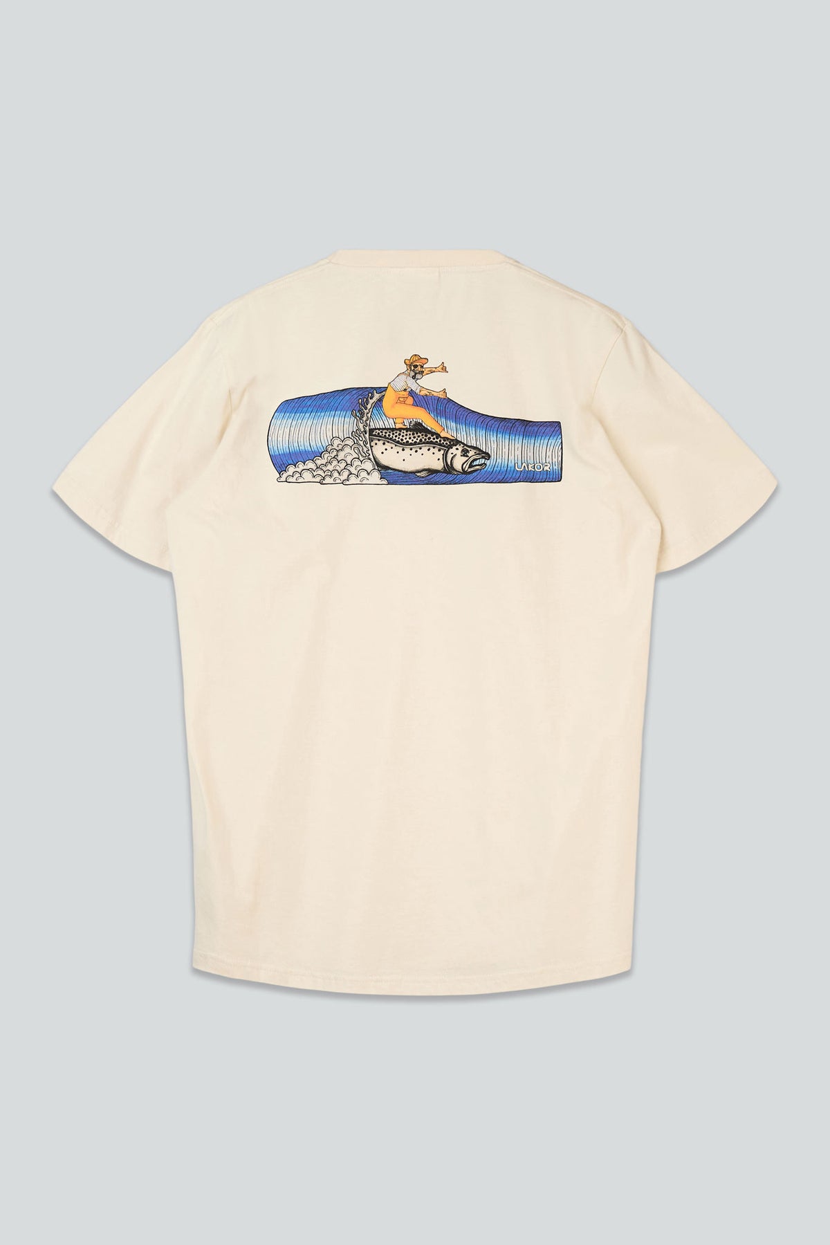 Salmon Surfer T-Shirt Beige