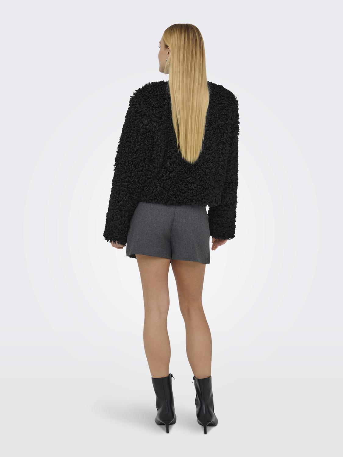 Jdyneo Faux Fur Jacket Otw Sie Sort