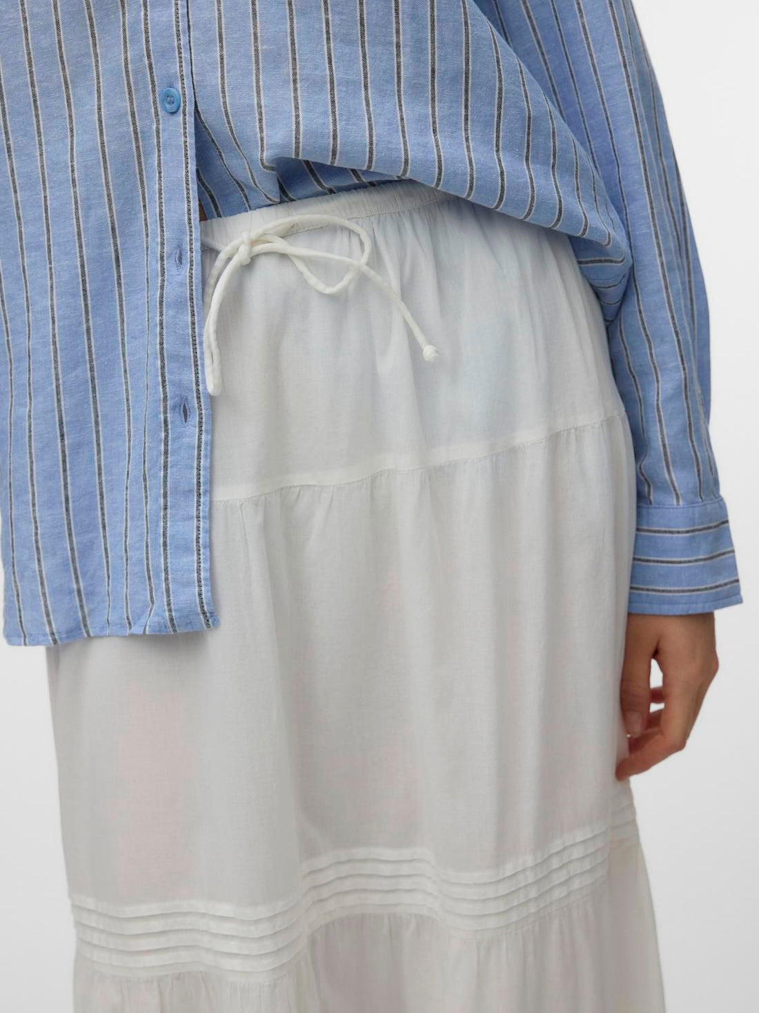 Vmsandy Hw Ankle Skirt Wvn Hvit