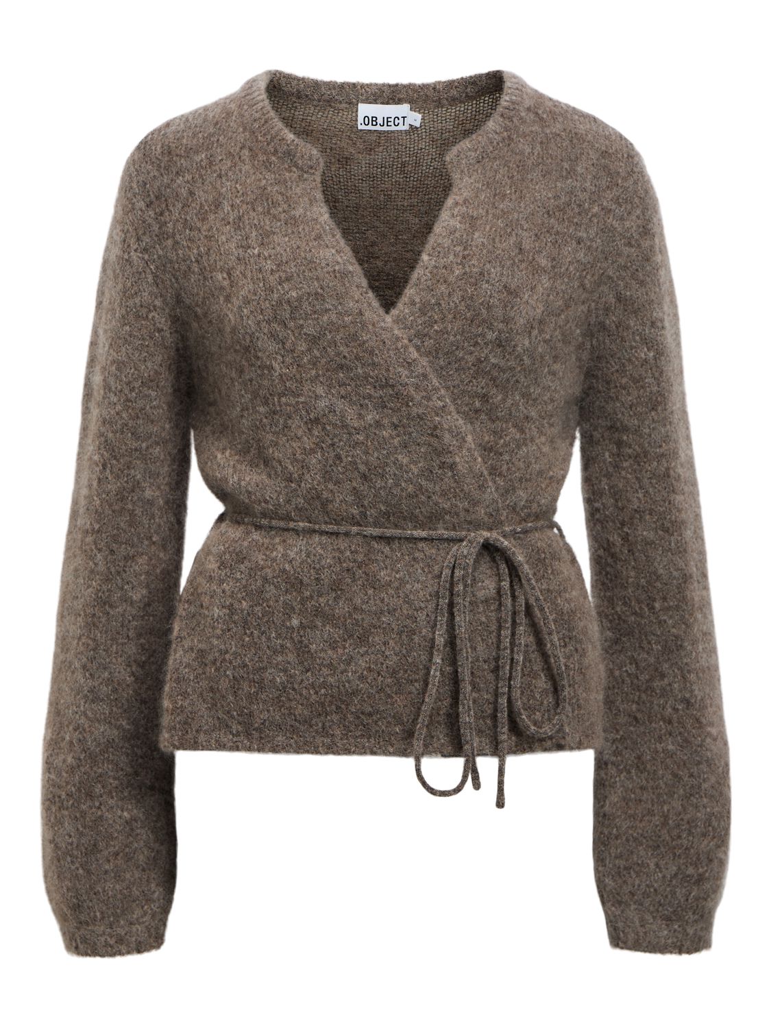 Objnete L/s Re Tie Cardigan Noos Brun