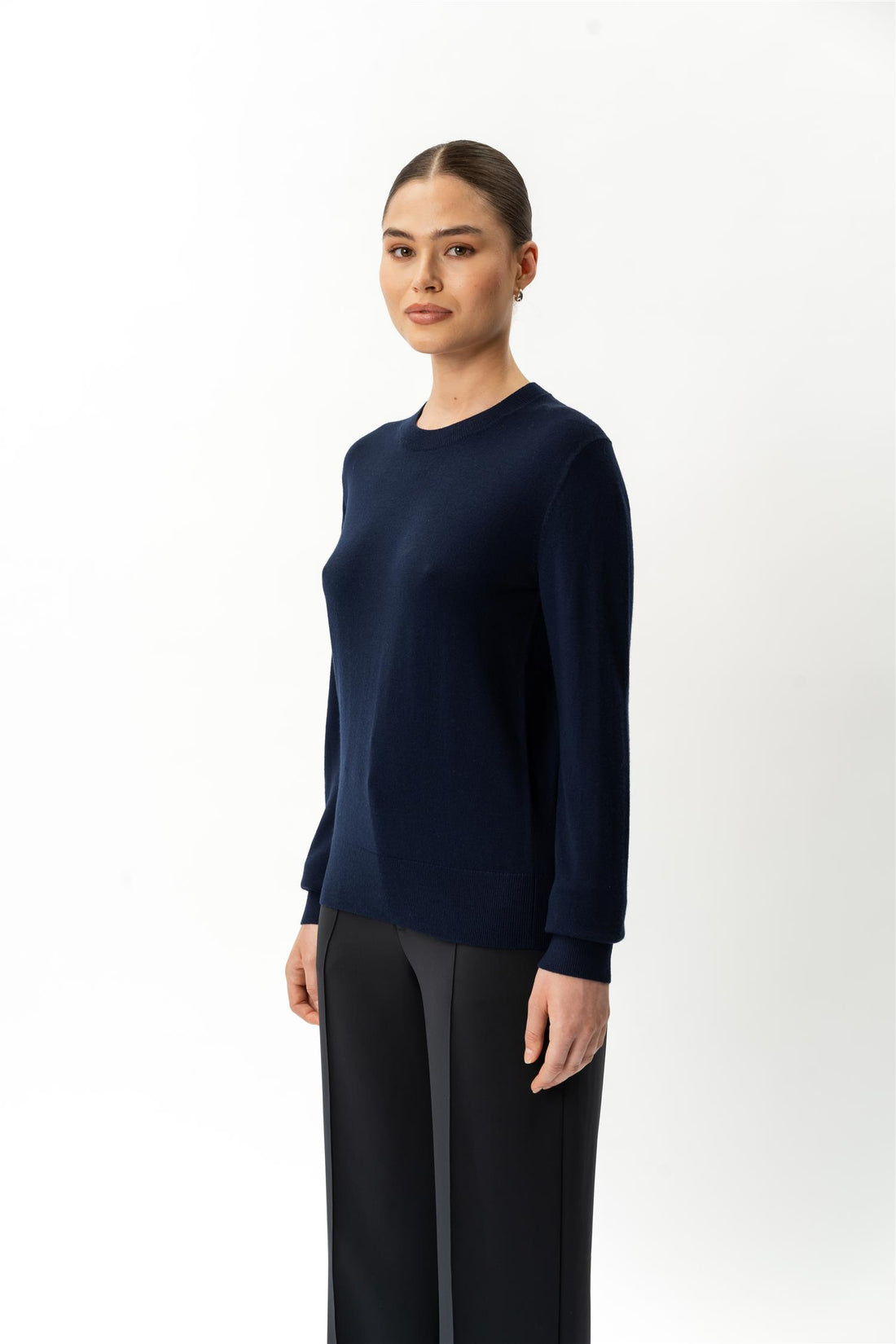 Merino Wool Crewneck Marine