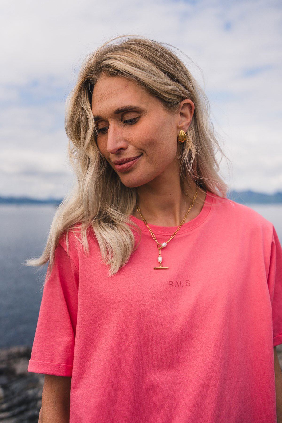 Rauslinn Logo Tee Rosa