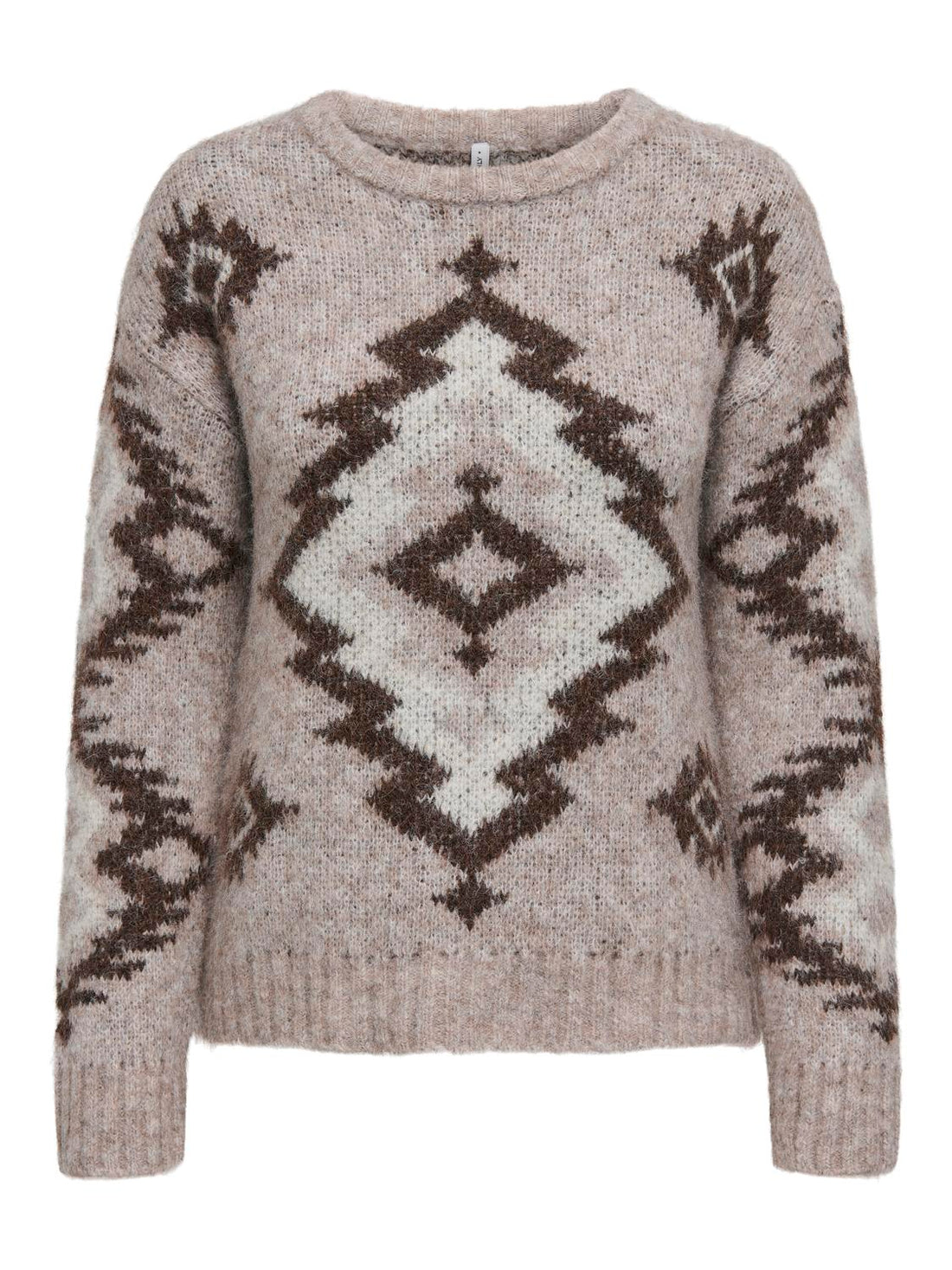 Onlazu Ls Jq O-Neck Cc Knt Lysebrun