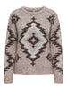 Onlazu Ls Jq O-Neck Cc Knt Lysebrun