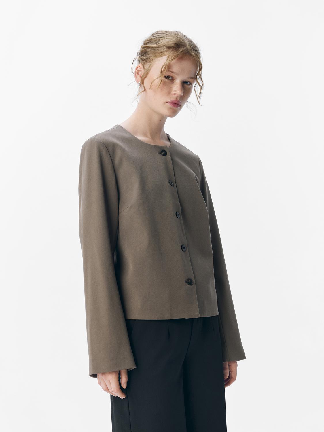 Objlisa L/s Re Blazer Noos Brun