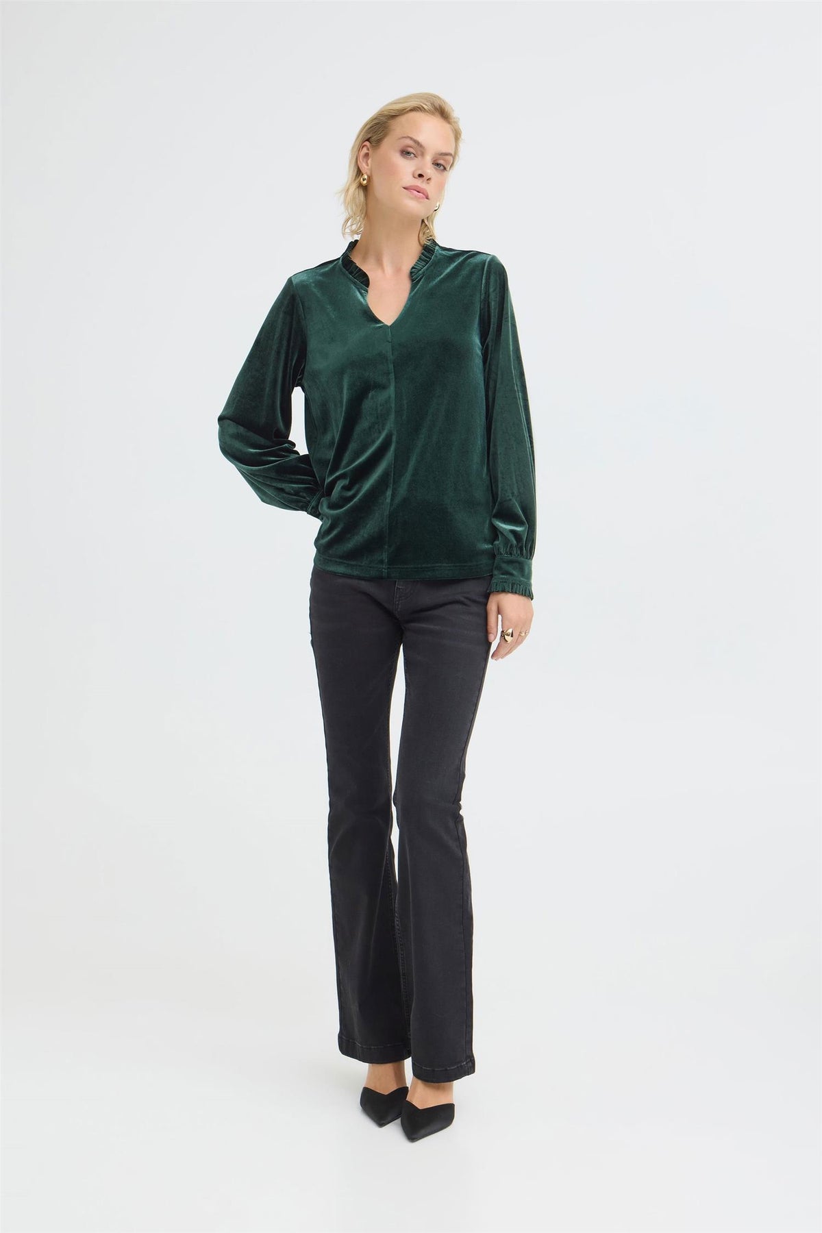 Pzbarbara Ls  Blouse Brun
