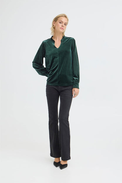 Pzbarbara Ls  Blouse Brun