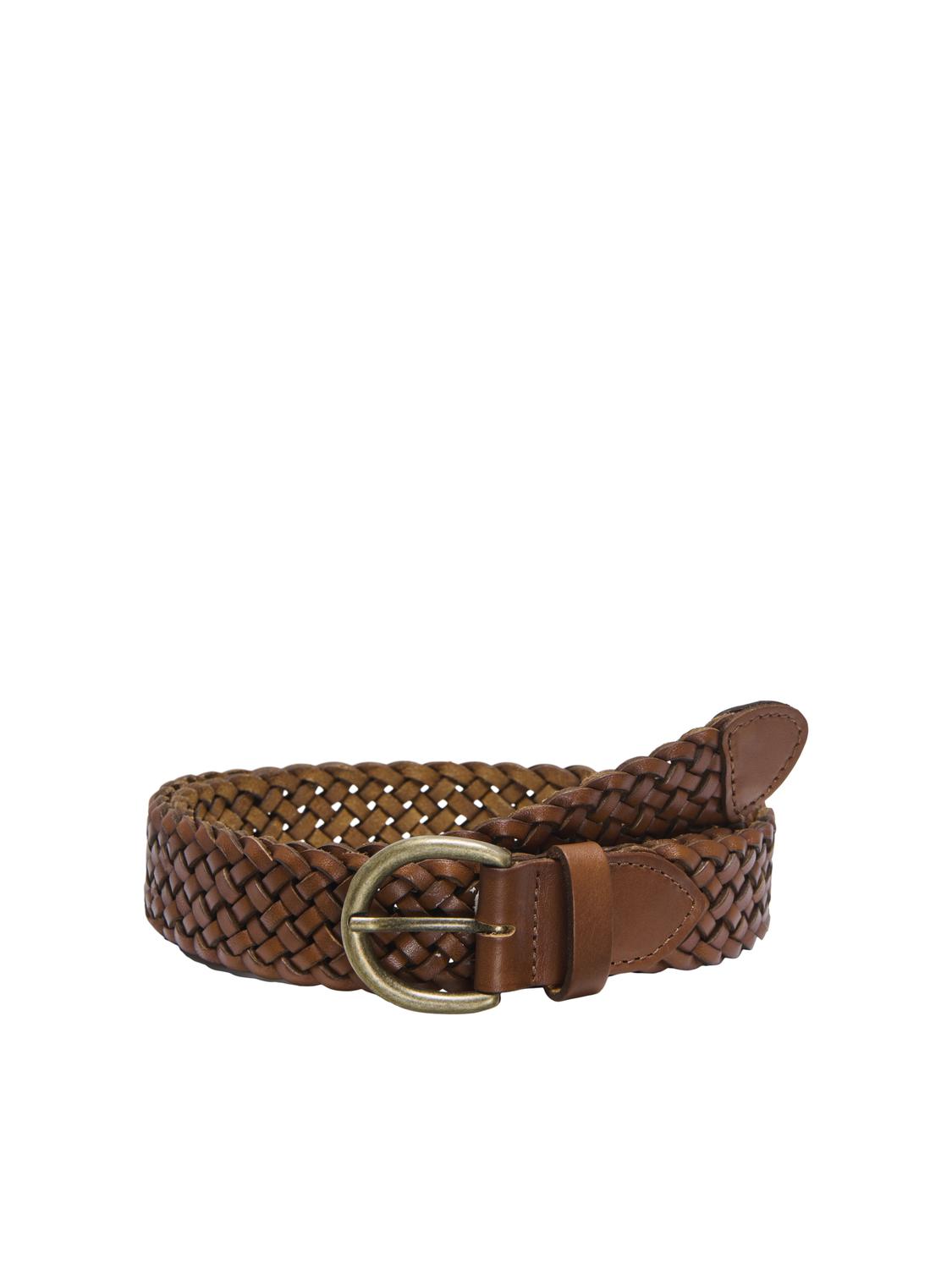 Onlbailey Braided Leather Jeans Belt Acc Brun
