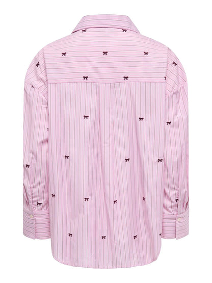 Onloregon Zeidi Ls Bow Shirt Noos Wvn Rosa